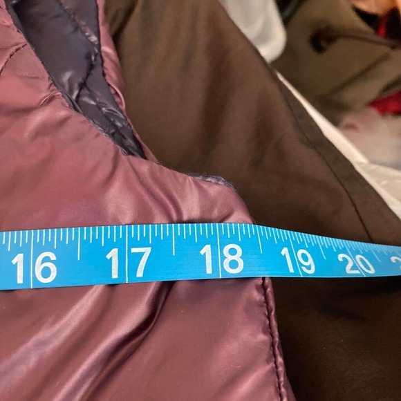 Gerry Vest‎ Jacket Womens Sz S Purple Indigo Packable Reversible 90% Down Hooded - Picture 10 of 11